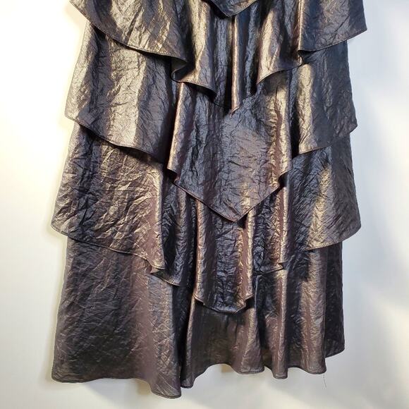 BCBGMAXAZRIA Black Cocktail ruffled Short Night Out Dress EUC - Picture 8 of 11